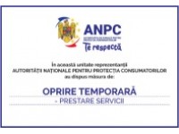 Placheta ANPC oprire temporară activitate