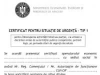 Termen obținere Certificate de Situație de Urgență