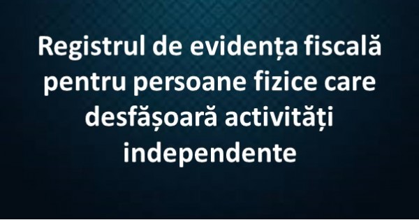 Registrul de evidență fiscală persoane fizice (PFA) | TheExperts.ro