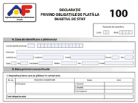 Declarația 100 - formular ANAF bonificație
