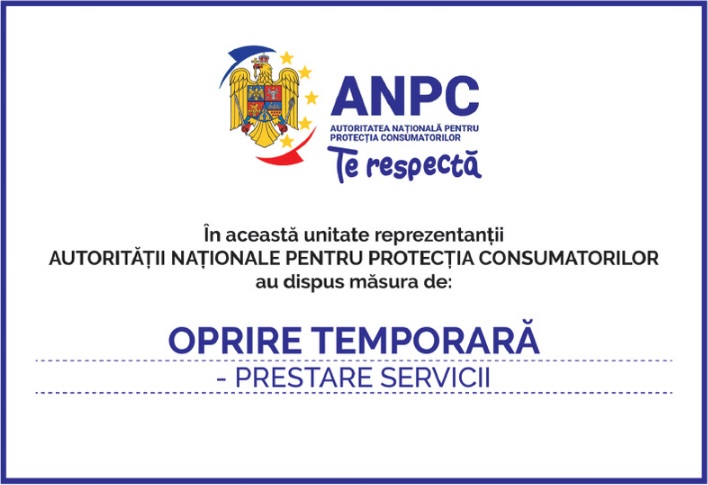 Placheta ANPC oprire temporară activitate 